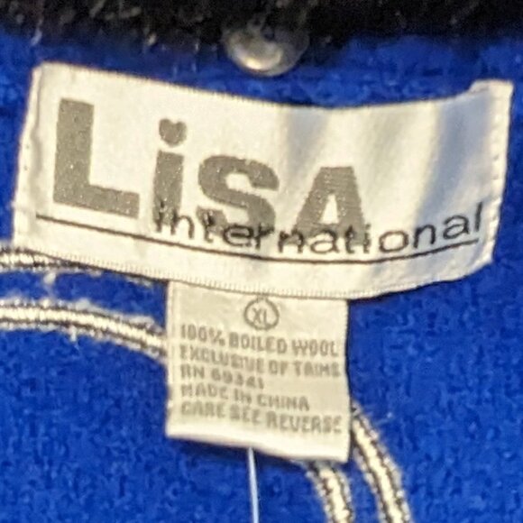 NWT Vintage Wool Faux Fur Panther Cat Vest Jacket Embroidered XL - Picture 6 of 7